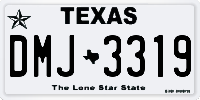 TX license plate DMJ3319