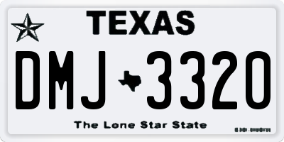 TX license plate DMJ3320