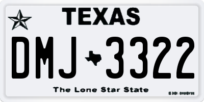 TX license plate DMJ3322