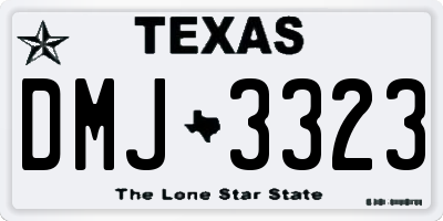 TX license plate DMJ3323