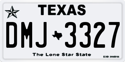TX license plate DMJ3327