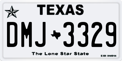 TX license plate DMJ3329