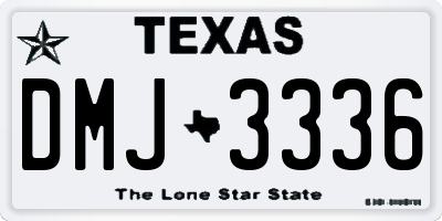 TX license plate DMJ3336