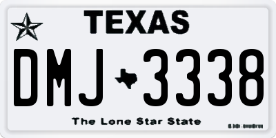 TX license plate DMJ3338