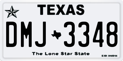 TX license plate DMJ3348