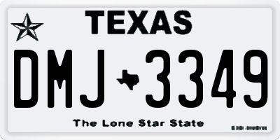 TX license plate DMJ3349