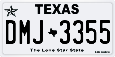 TX license plate DMJ3355