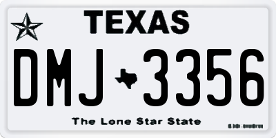 TX license plate DMJ3356