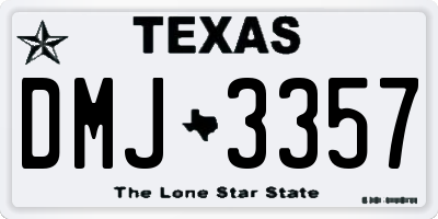 TX license plate DMJ3357
