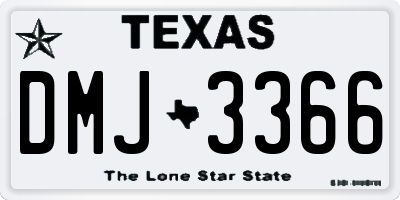 TX license plate DMJ3366
