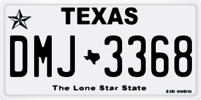 TX license plate DMJ3368