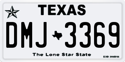 TX license plate DMJ3369
