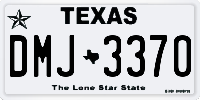 TX license plate DMJ3370