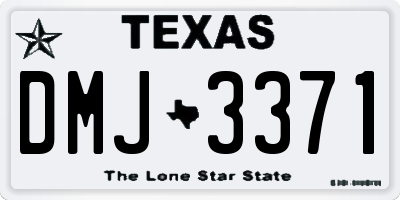 TX license plate DMJ3371