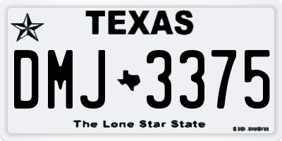 TX license plate DMJ3375