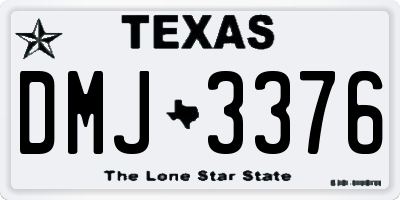 TX license plate DMJ3376