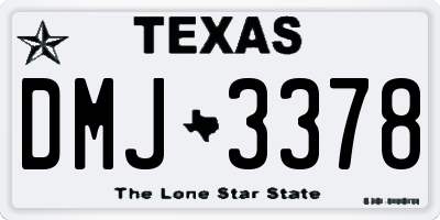 TX license plate DMJ3378