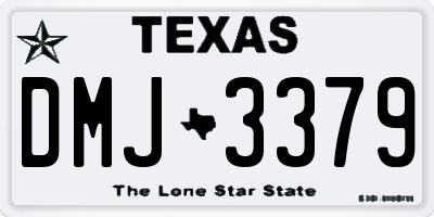 TX license plate DMJ3379
