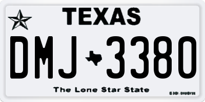 TX license plate DMJ3380