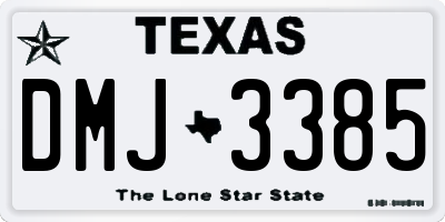 TX license plate DMJ3385
