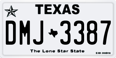 TX license plate DMJ3387