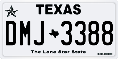 TX license plate DMJ3388
