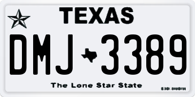 TX license plate DMJ3389