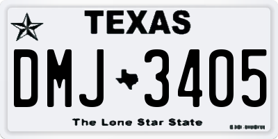 TX license plate DMJ3405