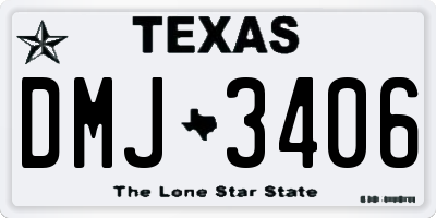 TX license plate DMJ3406