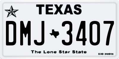 TX license plate DMJ3407
