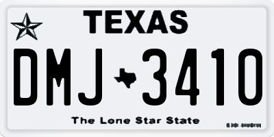 TX license plate DMJ3410