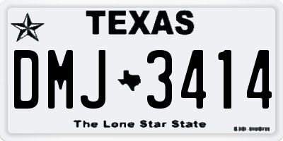TX license plate DMJ3414