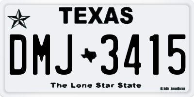 TX license plate DMJ3415