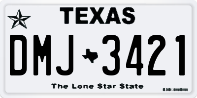 TX license plate DMJ3421