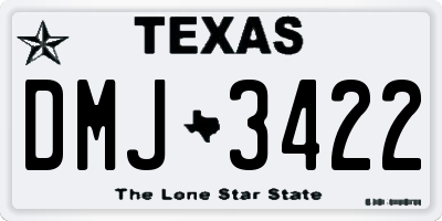 TX license plate DMJ3422