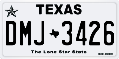 TX license plate DMJ3426