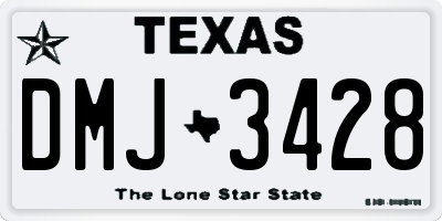TX license plate DMJ3428