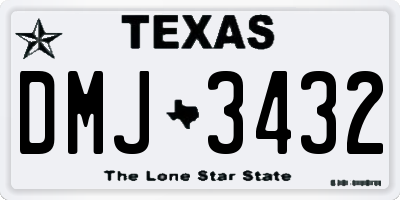 TX license plate DMJ3432