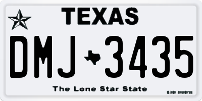 TX license plate DMJ3435