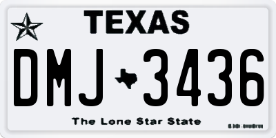 TX license plate DMJ3436