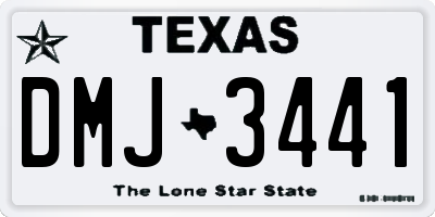 TX license plate DMJ3441