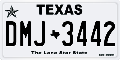 TX license plate DMJ3442