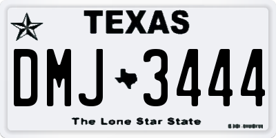 TX license plate DMJ3444