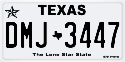 TX license plate DMJ3447