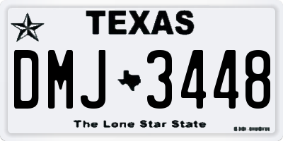 TX license plate DMJ3448