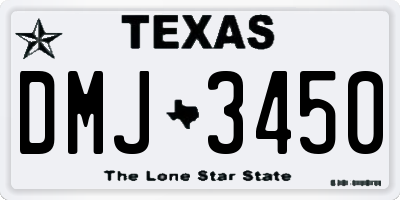 TX license plate DMJ3450