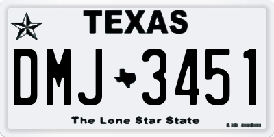 TX license plate DMJ3451