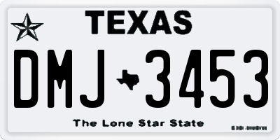 TX license plate DMJ3453