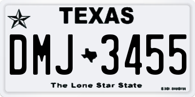 TX license plate DMJ3455