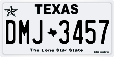 TX license plate DMJ3457